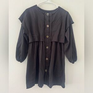 Andorine Girls Upscale Boutique Black Layered Dress NWT Size 12